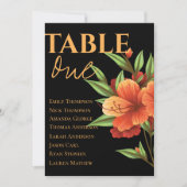 Donker Moody Sinaasappel Bloemen Tafel Zitje (Voorkant)