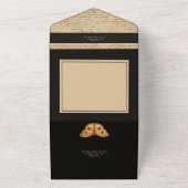 Donker Moody Zwart Herfst Bloemendiner All In One Uitnodiging (Buitenkant)