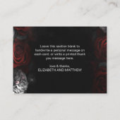 Donker Moody Zwart Rood Bloemen Dank u kaart (Achterkant)