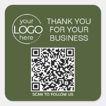 Donker Mos Groen QR Code Smart Contact