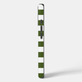 Donker mos groene en witte strepen Case-Mate iPhone case (Achterkant / Links)
