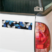 Donker naadloos patroon met blauwe vlinders Morpho Bumpersticker (Op Truck)