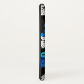 Donker naadloos patroon met blauwe vlinders Morpho Case-Mate iPhone Case (Achterkant/rechts)