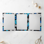 Donker naadloos patroon met blauwe vlinders Morpho Drieluik Programma (Binnen)