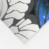 Donker naadloos patroon met blauwe vlinders Morpho Fleece Deken (Hoek)