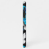 Donker naadloos patroon met blauwe vlinders Morpho iPhone Hoesje (Linkerkant)