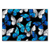 Donker naadloos patroon met blauwe vlinders Morpho Kaart (Voorkant)