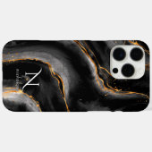 Donker Nacht Goud Glitter Marmer  Case-Mate iPhone Case (Achterkant (horizontaal))