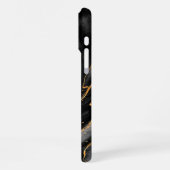 Donker Nacht Goud Glitter Marmer  iPhone Hoesje (Linkerkant)