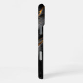 Donker Nacht Goud Glitter Marmer  iPhone Hoesje (Rechterkant)