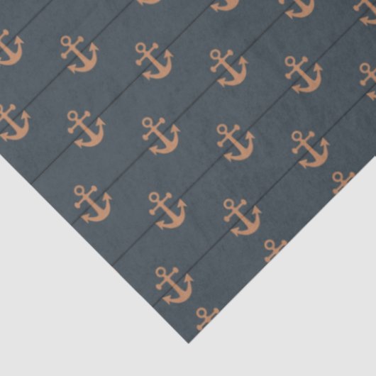 Donker nautisch reeksontwerp 4 tissuepapier (Detail)