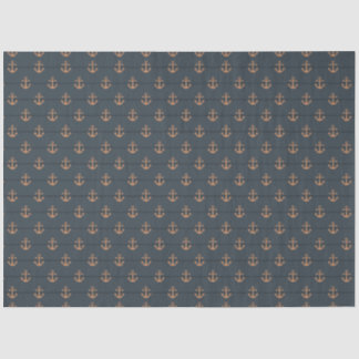 Donker nautisch reeksontwerp 4 tissuepapier