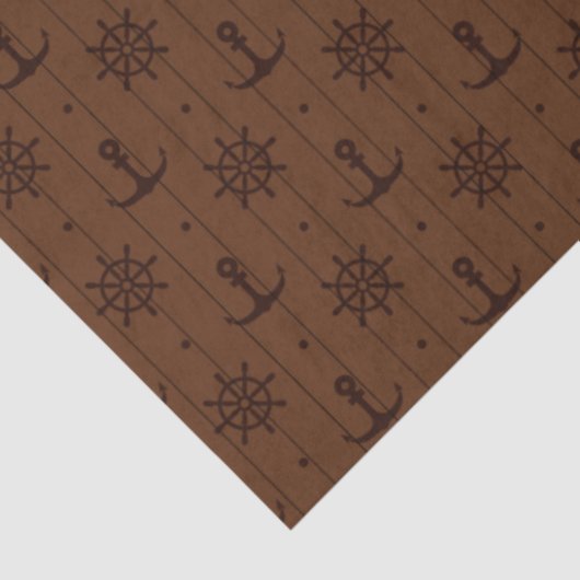 Donker nautisch reeksontwerp 7 tissuepapier (Detail)