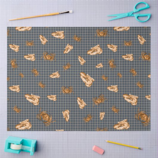 Donker nautisch serie ontwerp 10 tissuepapier (Craft)