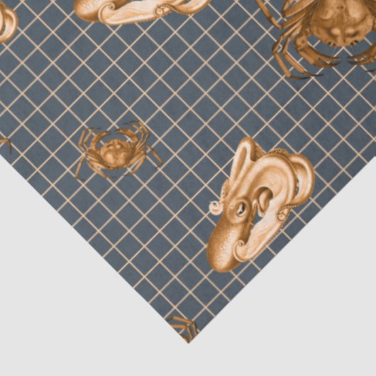 Donker nautisch serie ontwerp 10 tissuepapier (Detail)