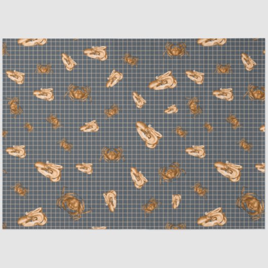 Donker nautisch serie ontwerp 10 tissuepapier (Voorkant)