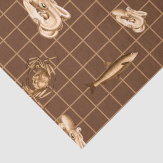 Donker nautisch serie ontwerp 3 tissuepapier (Detail)