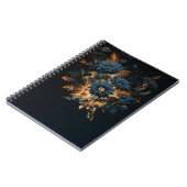 Donker Navy Blauw & Goud Rustiek Bloemen Glam Boho Notitieboek (Linkerzijde)