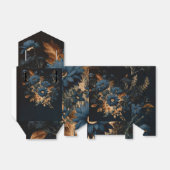 Donker Navy Blauw & Goud Rustiek Glam Boho Bruilof Bedankdoosjes (Uitgevouwen)