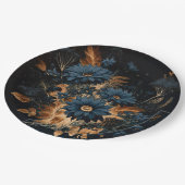 Donker Navy Blauw & Goud Rustiek Glam Boho Bruilof Papieren Bordje (Gekanteld)