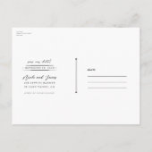 Donker Navy Blauw Goud Rustiek Glam Boho Save the Aankondigingskaart (Achterkant)