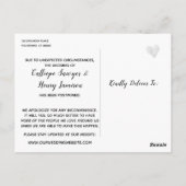 Donker Navy Blauw Verandering van plannen Uitgeste Briefkaart (Achterkant)