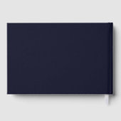 Donker Navy Blauwe Kleur En Gouden Plain Wedding Gastenboek (Achterkant)
