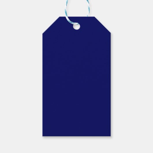 Donker Navy Solid Color Cadeaulabel (Voorkant)