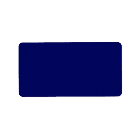 Donker Navy Solid Color Etiket (Voorkant)