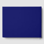 Donker Navy Solid Color Gastenboek (Achterkant)