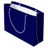 Donker Navy Solid Color Groot Cadeauzakje (Achterkant Gekanteld)