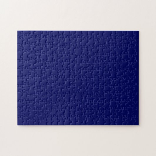 Donker Navy Solid Color Legpuzzel (Horizontaal)