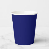 Donker Navy Solid Color Papieren Bekers (Links)