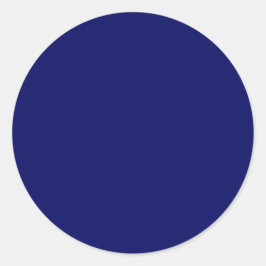 Donker Navy Solid Color Ronde Sticker