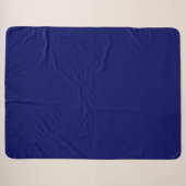Donker Navy Solid Color Sherpa Deken (Voorkant (horizontaal))
