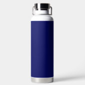 Donker Navy Solid Color Waterfles (Achterkant)
