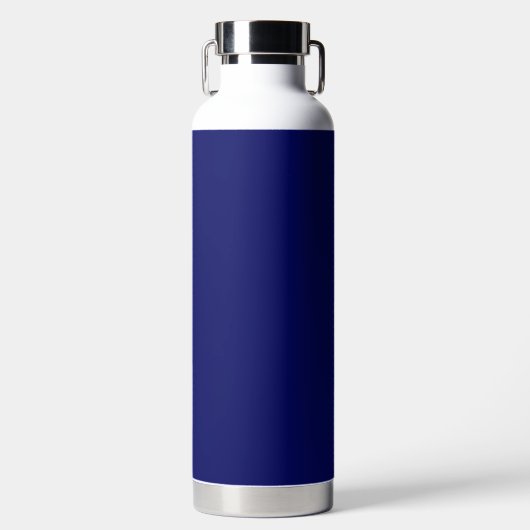 Donker Navy Solid Color Waterfles (Voorkant)