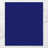 Donker Navy Solid Color Wijn Etiket (Enkel label)