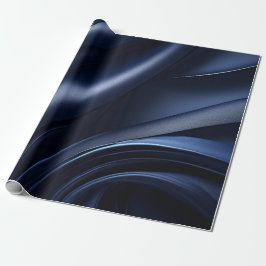 Donker Navy Wavy Patroon Wrapping Papier