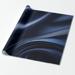 Donker Navy Wavy Patroon Wrapping Papier