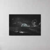 Donker Night Moon Light Fantasy Landscape Canvas Afdruk (Voorkant)