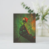 Donker Occult Gotisch roos in de hand met doornen Briefkaart (Staand voorkant)