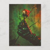 Donker Occult Gotisch roos in de hand met doornen Briefkaart (Voorkant)