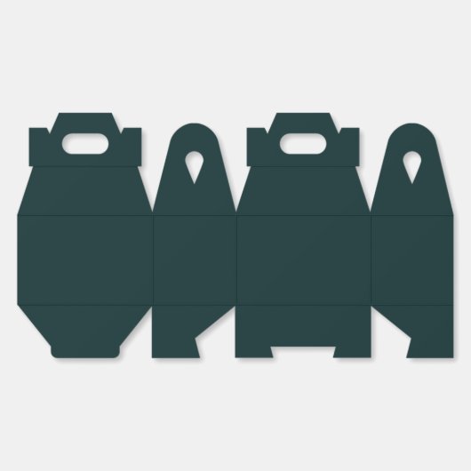 Donker Oerwoud Groen Solid Plain Bedankdoosjes (Ongevouwen)