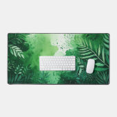 Donker Oerwoud groene waterverf handgetekende text Bureaumat (Keyboard & Muis)