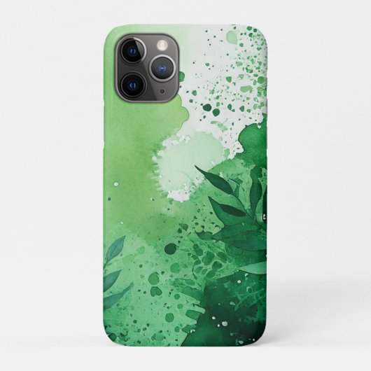 Donker Oerwoud groene waterverf handgetekende text Case-Mate iPhone Case (Achterkant)