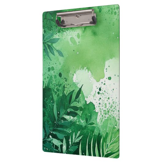 Donker Oerwoud groene waterverf handgetekende text Klembord (Links)