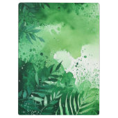 Donker Oerwoud groene waterverf handgetekende text Klembord (Achterkant)