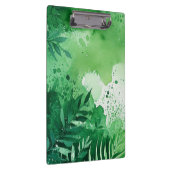 Donker Oerwoud groene waterverf handgetekende text Klembord (Rechts)