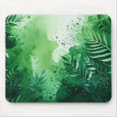 Donker Oerwoud groene waterverf handgetekende text Muismat (Voorkant)